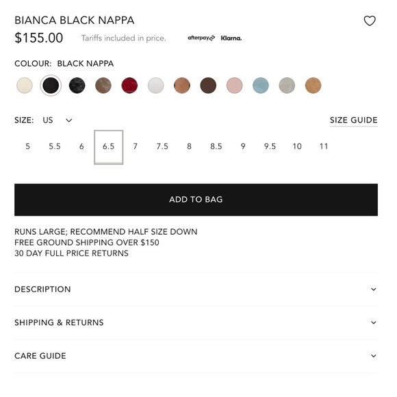 NEW Tony Bianco "Bianca" Black Leather Flats SIZE 8 - $155 MSRP - Picture 5 of 10